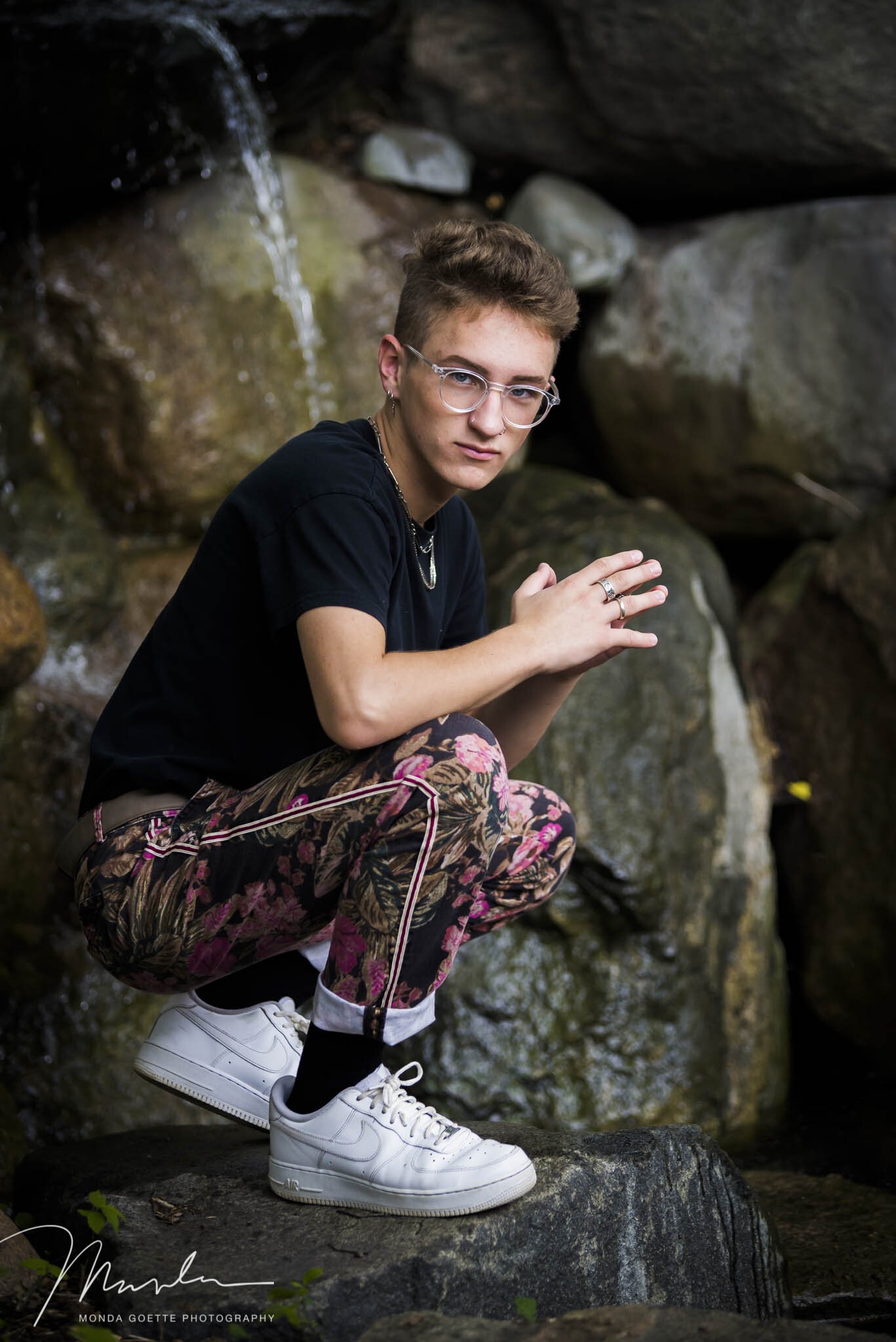 Trendy outfit for senior guy photo session in Twin Cities