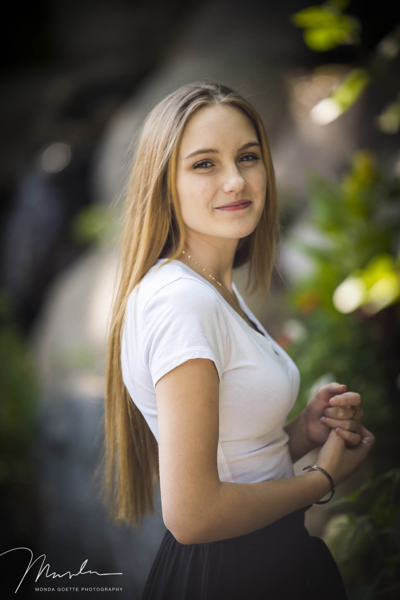 Outdoor portrait of a senior girl from Monda Goette Photography