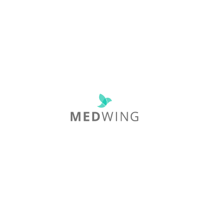 Logo of MEDWING with a stylized butterfly icon above the text.