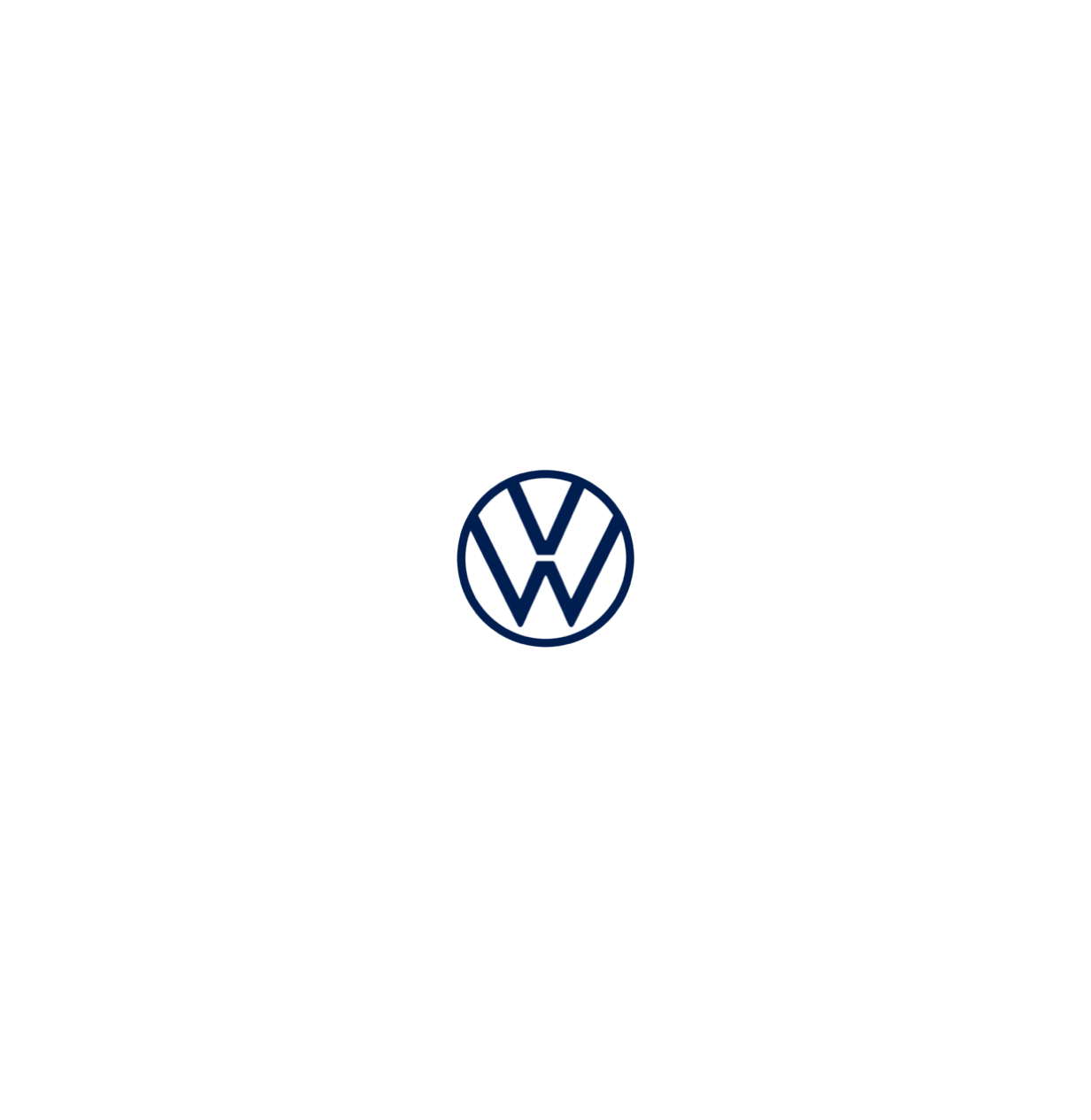 Volkswagen logo with a circle containing the letters "V" and "W".