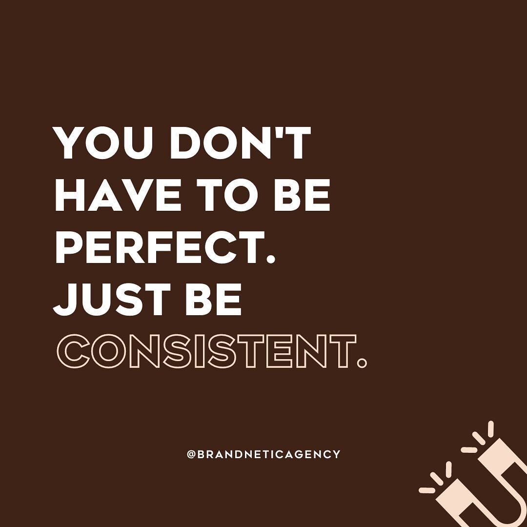 Perfect is overrated!!! As long as you're taking the necessary steps to grow your brand each day, that is all that matters. ⚡️