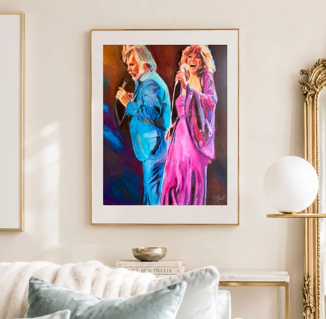 Dottie West and Kenny Rogers Art Print 11x14"