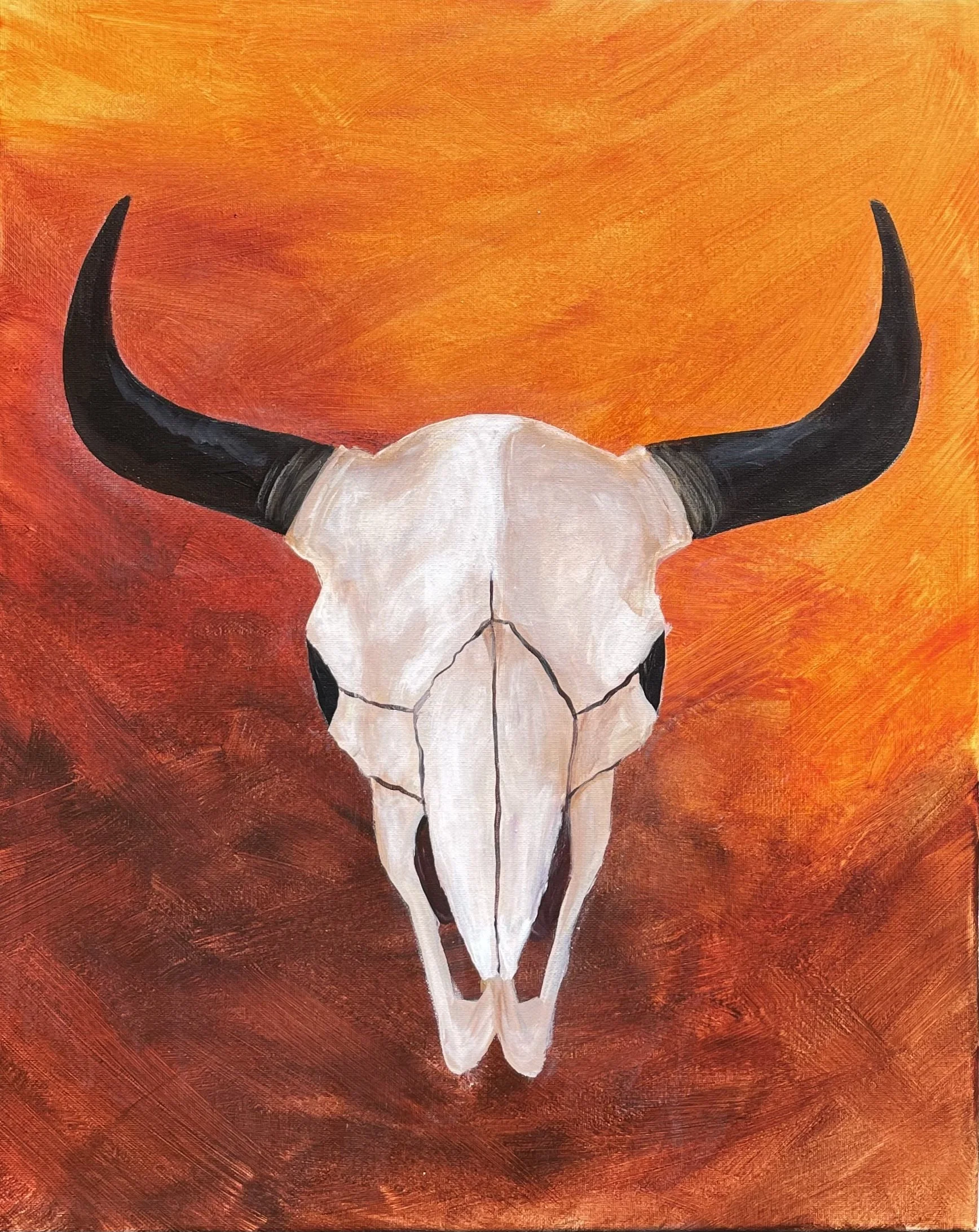 Blazing Bull Skull