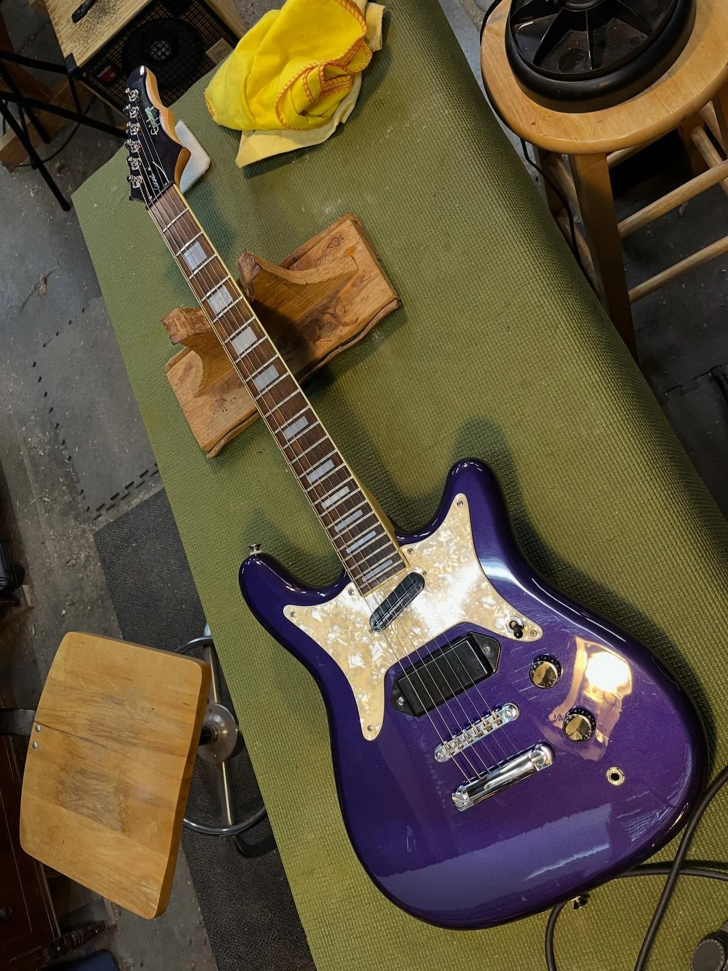 Heading home soon, 90s Epi Coronet in acid purple.