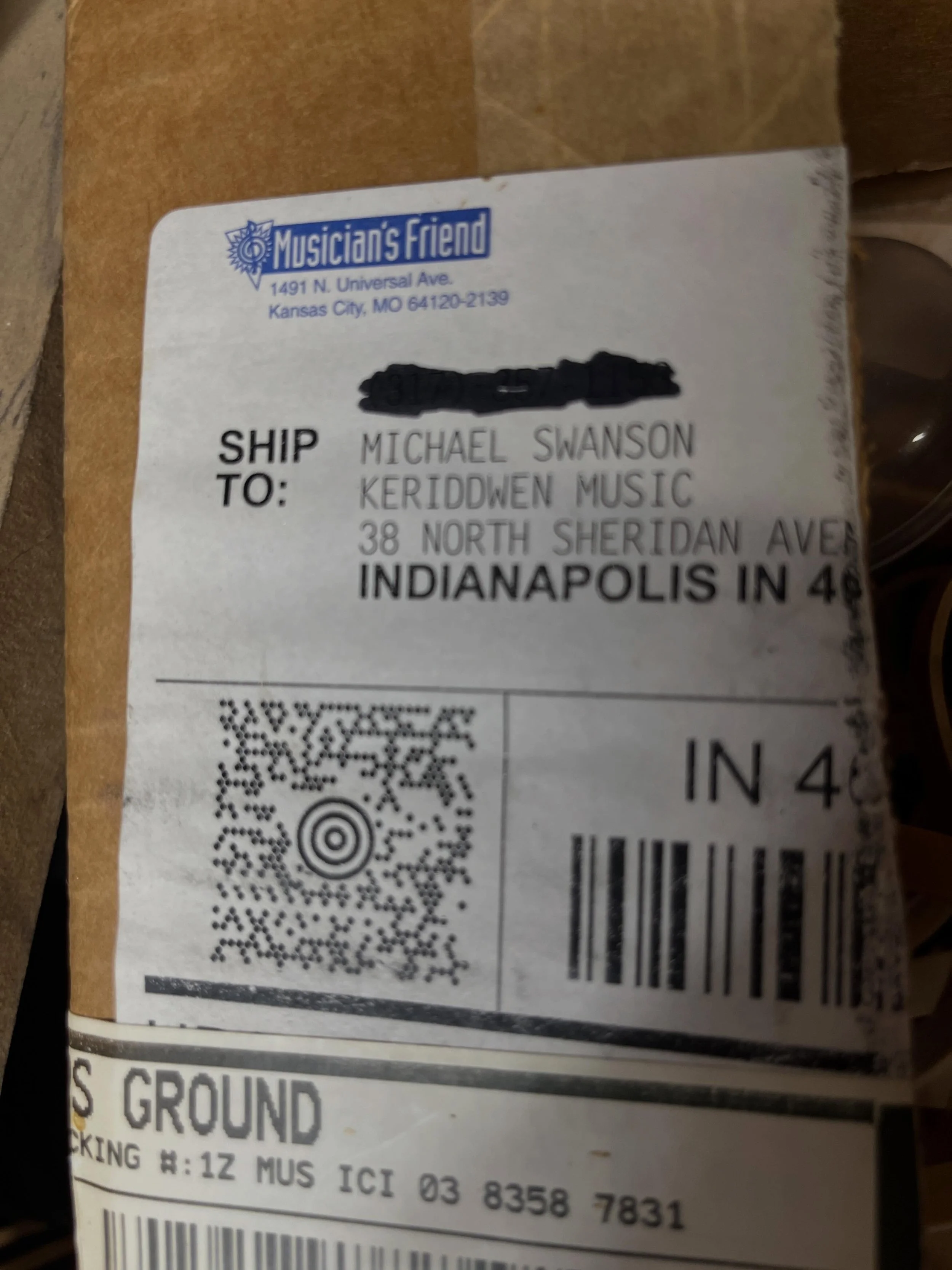 Found a box from Two Moons&rsquo; former incarnation circa 2008. I wonder what I bought from Musician&rsquo;s Friend. Can&rsquo;t say I&rsquo;m a fan of theirs.