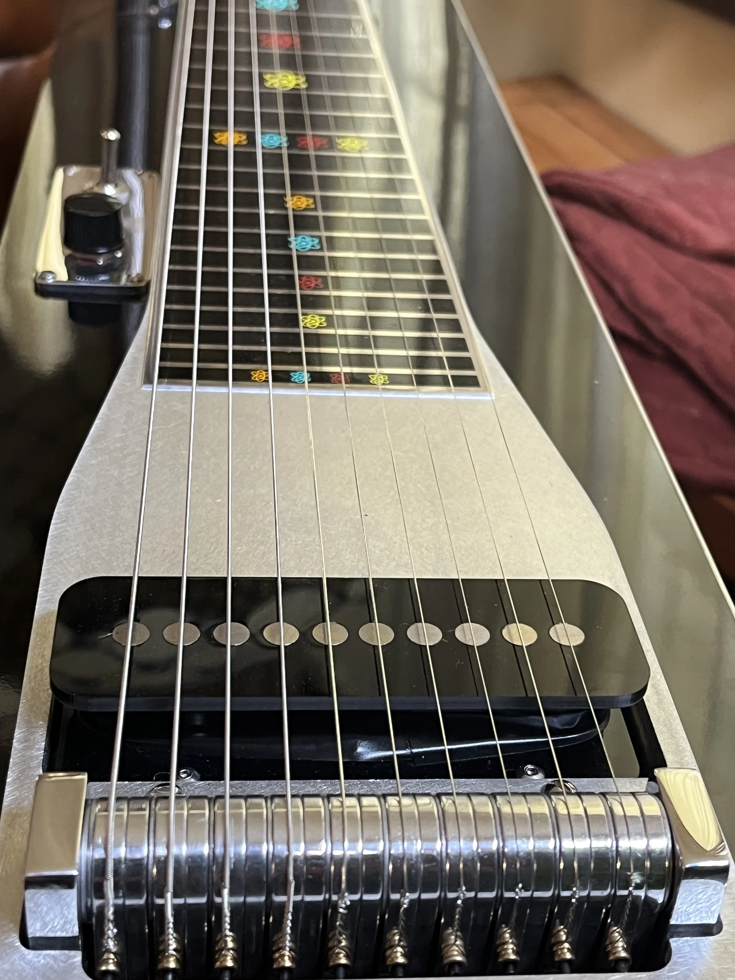 Emmons Resound'65 S10 Pedal Steel tailpiece, pickup, and neck..