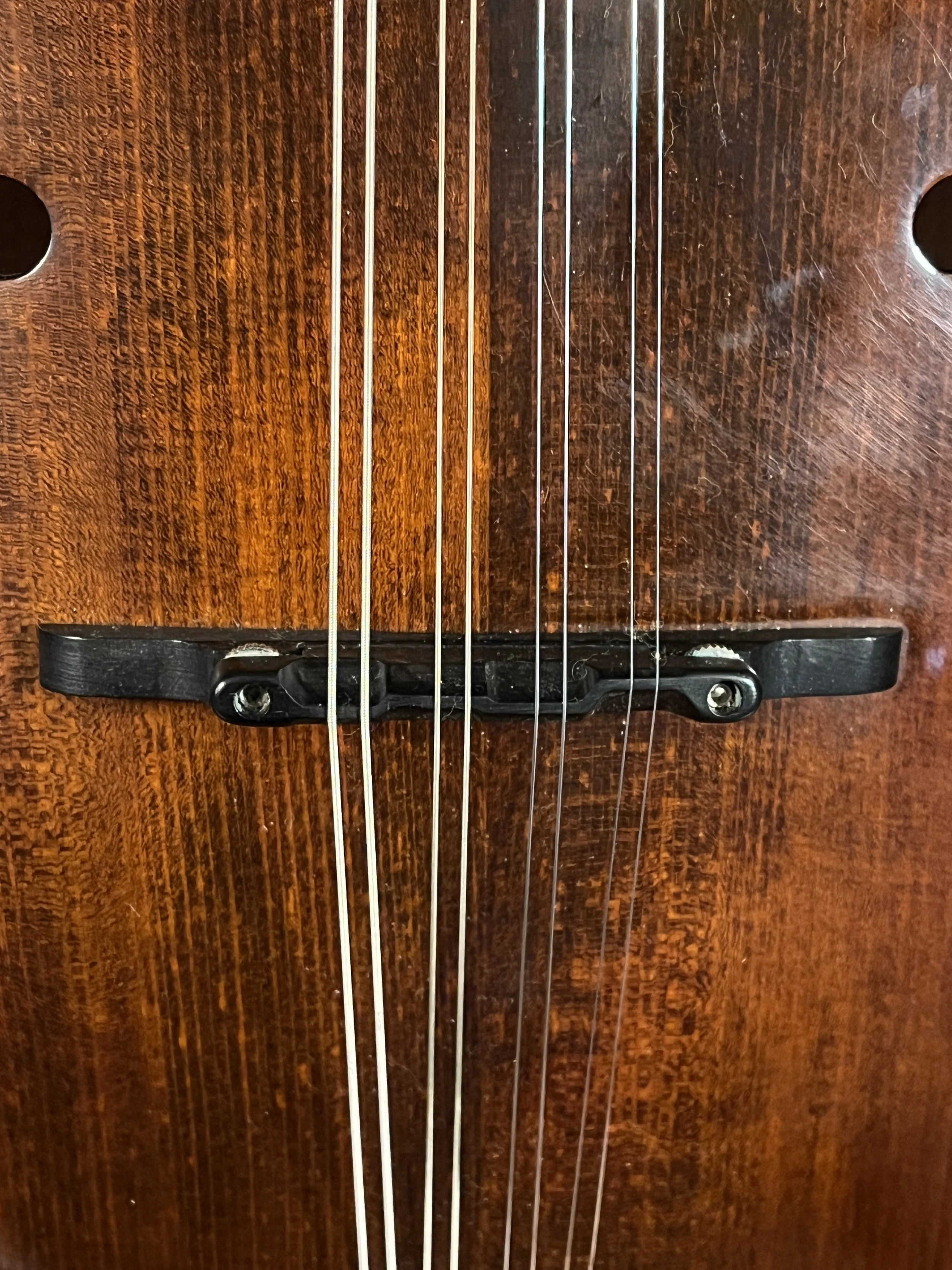 Eastman 715 Mandolin detail view of belly and bridge.  (2024, #6 of 15, original run)