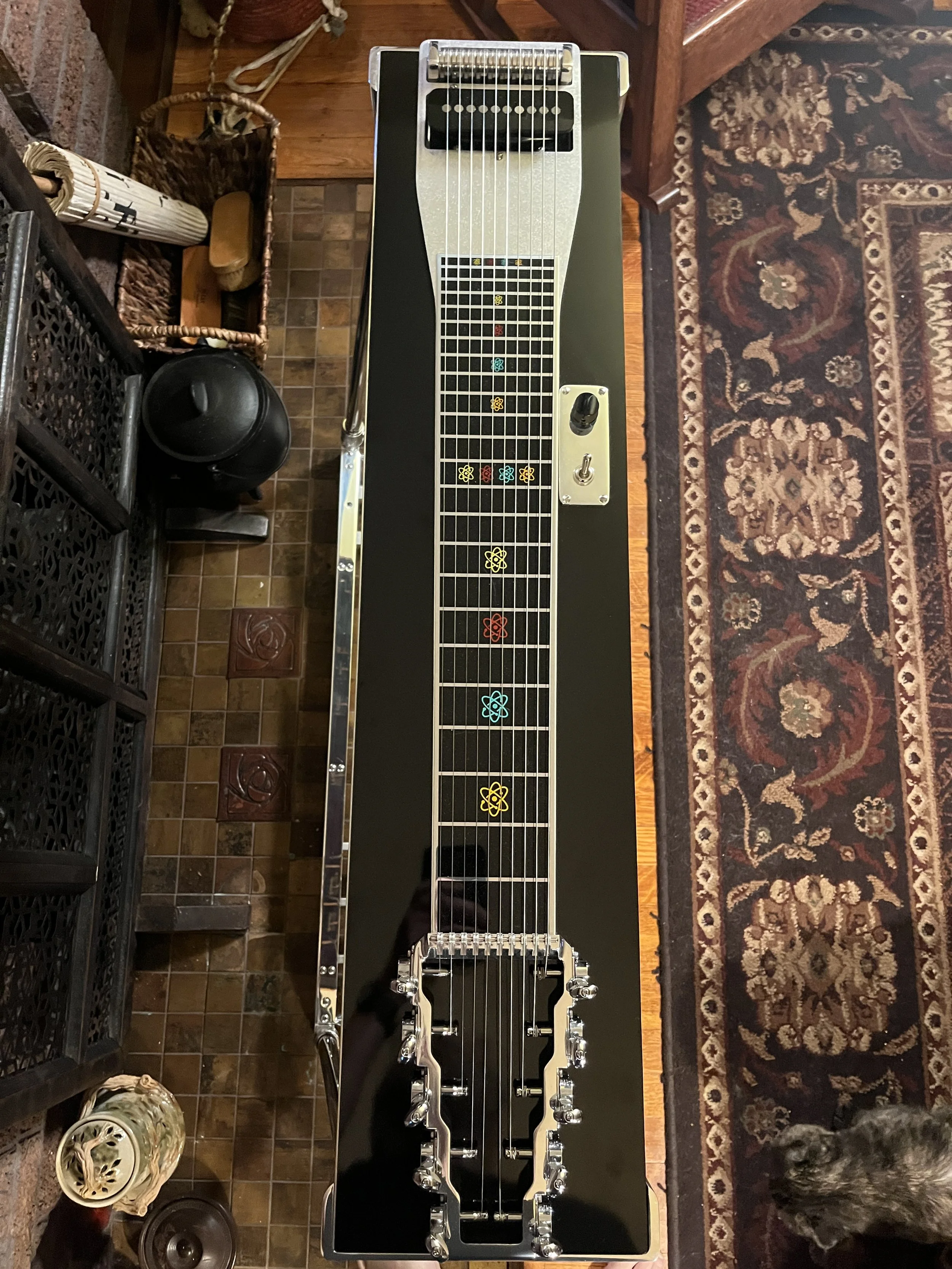 Emmons Resound'65 S10 Pedal Steel photographed from above
