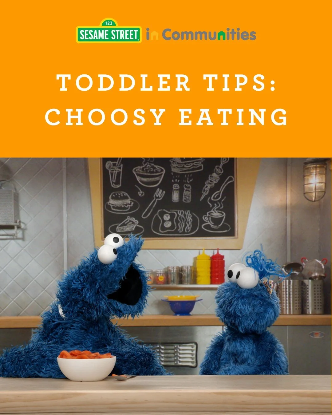 We all know Cookie Monster loves cookies, but he tries healthy food too! This printable from @SesameStreetinCommunities is a great way to model and teach children healthy habits: sesameworkshop.org/resources/choosy-eating

 #sesamestreetincommunities