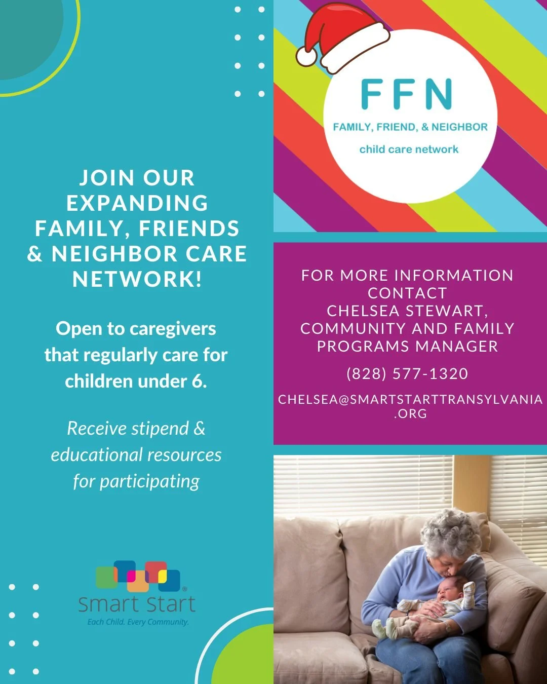 In recognition of the large number of families in our community who rely upon Family, Friend, and Neighbor care, SSTC formed our FFN Network to recognize, uplift, and empower home care providers. 🏡👦🏼👧🏽

⭐️ Our network consists of 73 active provi