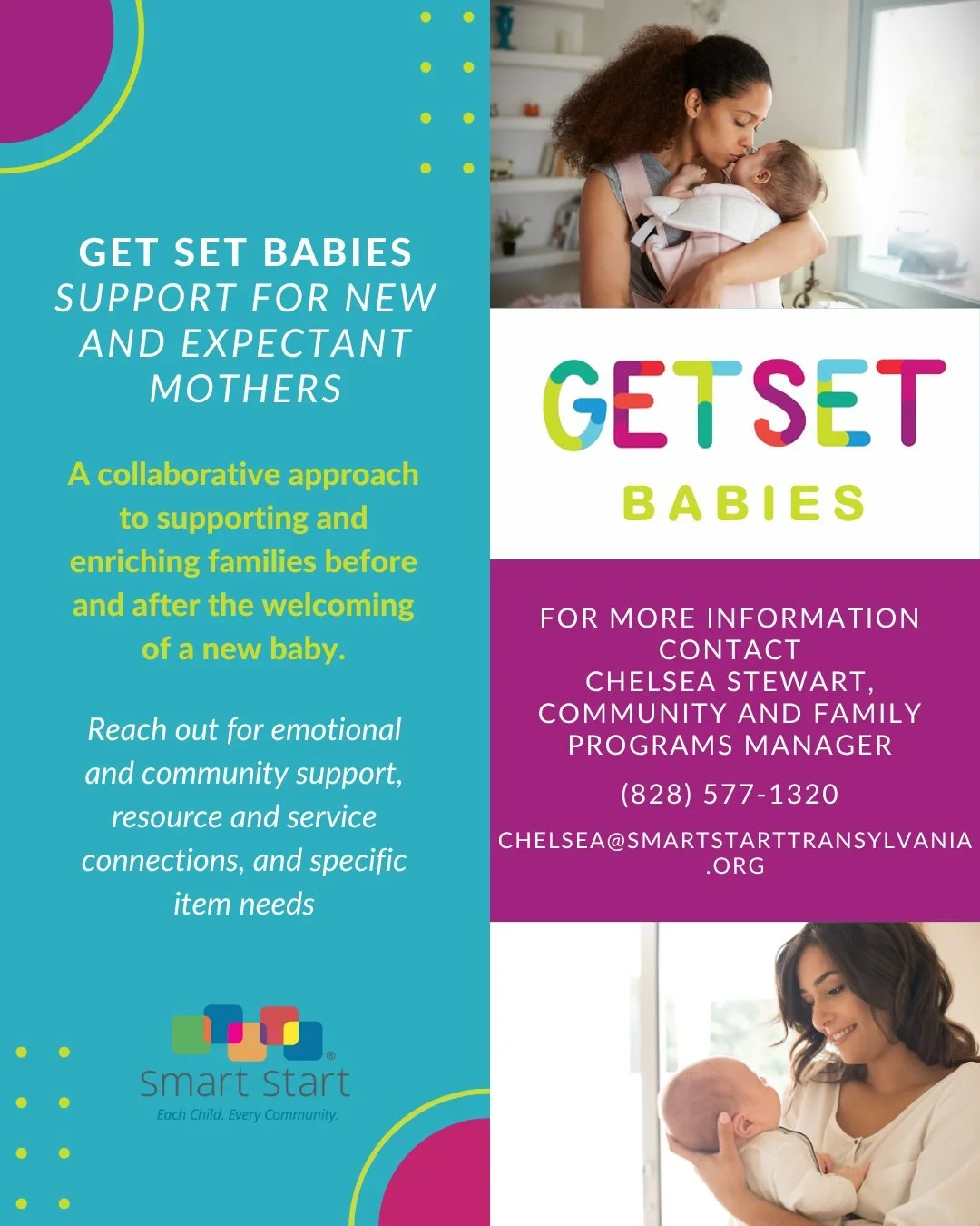 SSTC&rsquo;s GetSet Babies network is a collaborative approach to supporting and enriching families before and after the welcoming of a new baby. We are here to offer community support to new and expectant mothers as you take the first steps toward a