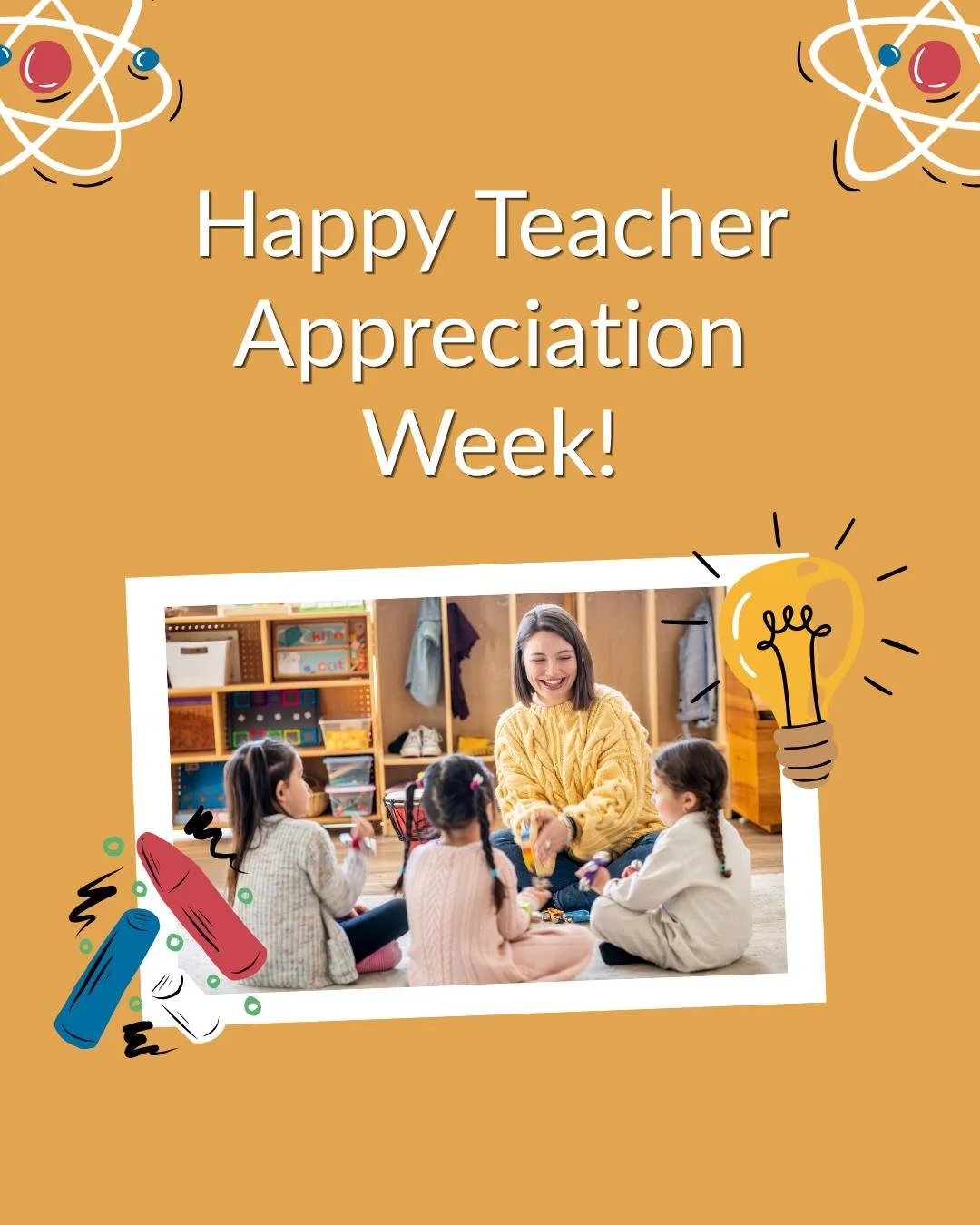 Happy Teacher Appreciation Week! 🍎✏️

We are so grateful for all of the educators who work tirelessly to nurture young minds and give all children a brighter feature! This week is the perfect time to show your appreciation to the teachers in your li