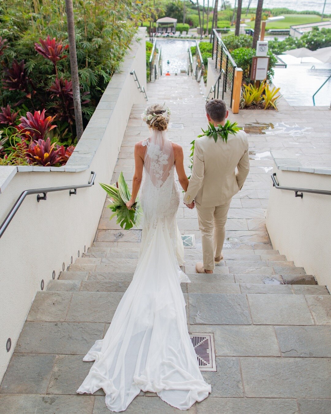 The official Mr. and Mrs. heading off to dance the night away 🤍

Photography @annakimphotography 
Flowers @Bellabloommaui
Rentals @alohaweddingarches 
Napkins @Hostesshaven
Table Runners @revemaui