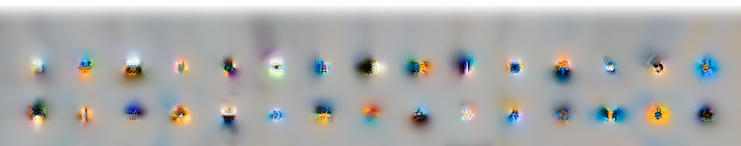 The output of the edge detectors is fed through a first inception unit, producing "3a output". Across 8 windows on the 5th floor, including two 18' panels, these units are each specialized to detect simple abstract patterns.  