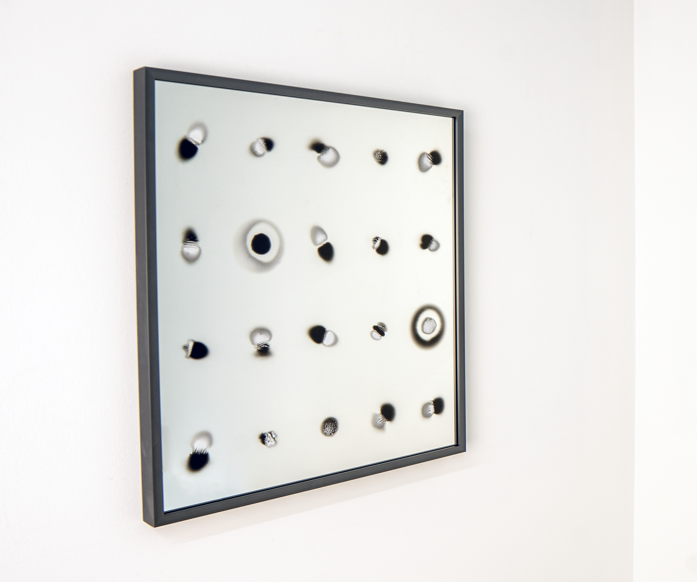   Bias Reflector, II   
UV ink on glass mirror, custom machine learning software, 19”x17”, 2025
  