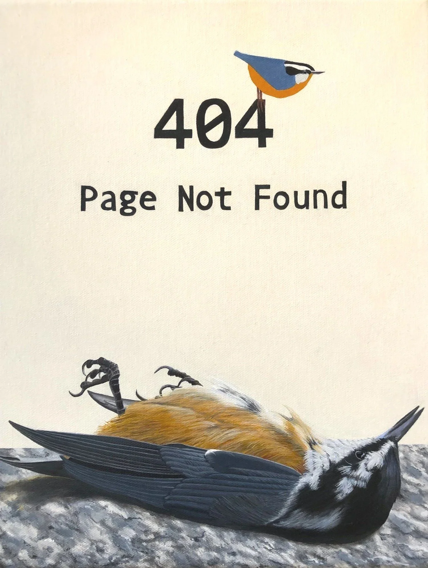 404. 14 x 11 in, oil on canvas, 2026