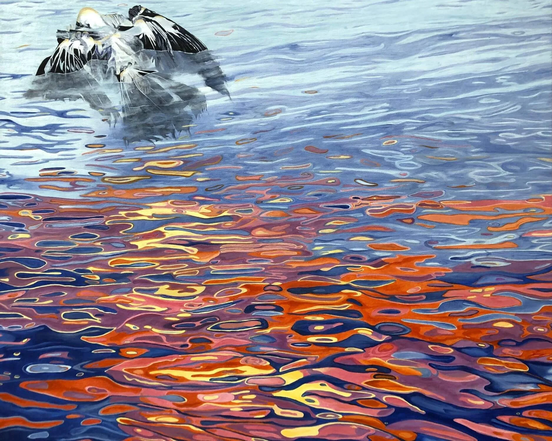 DRIFTING AWAY. 24 x 20 in, oil on canvas, 2025