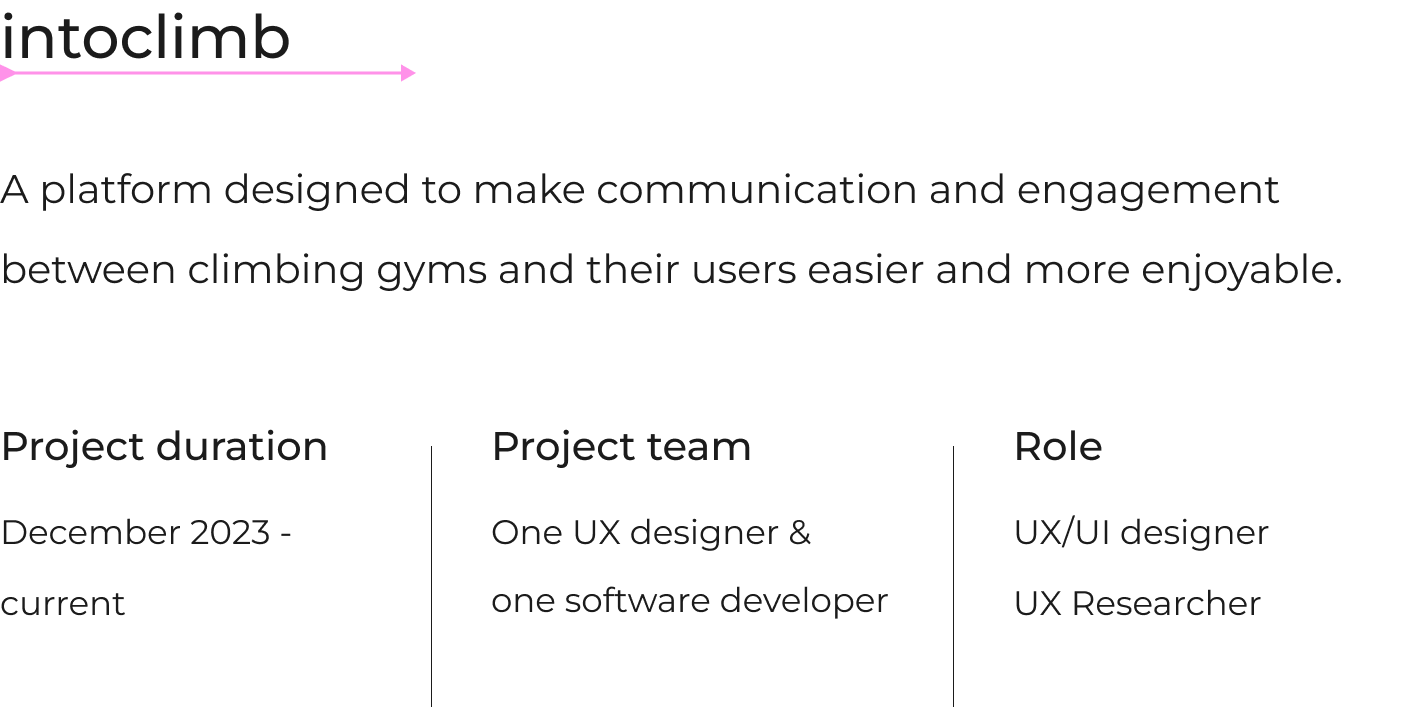 An overview of the project. Project duration: December 2023 - current. Project team: One UX designer & one software developer. Role: UX designer and researcher