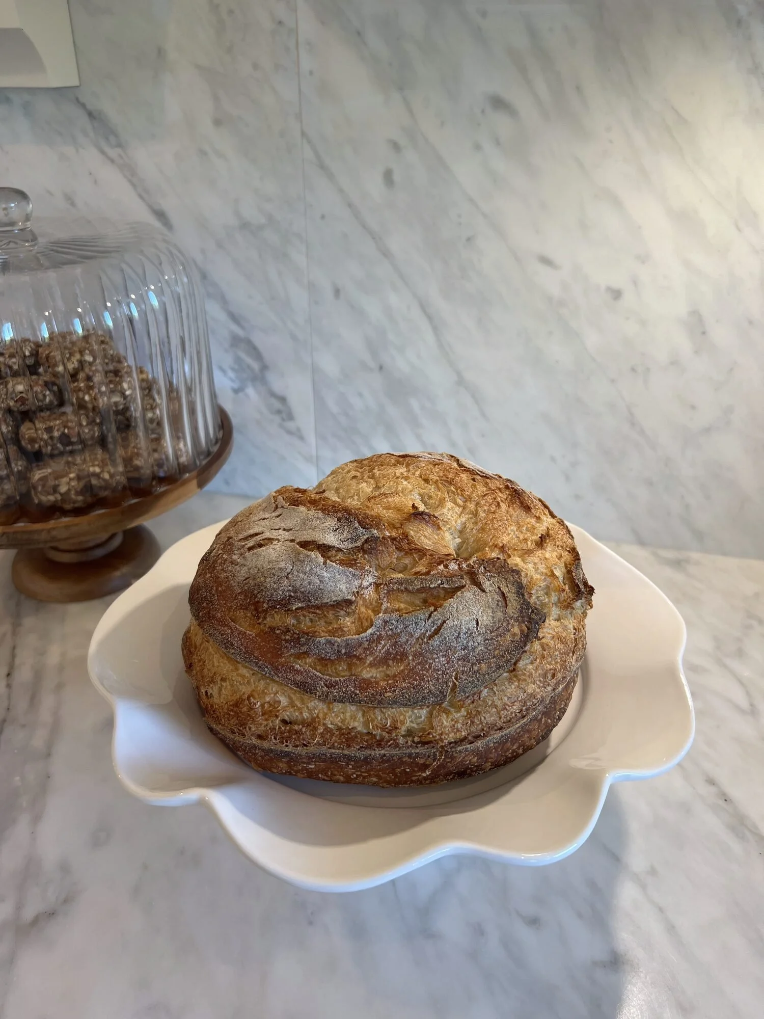 Homemade sourdough bread baked from scratch
