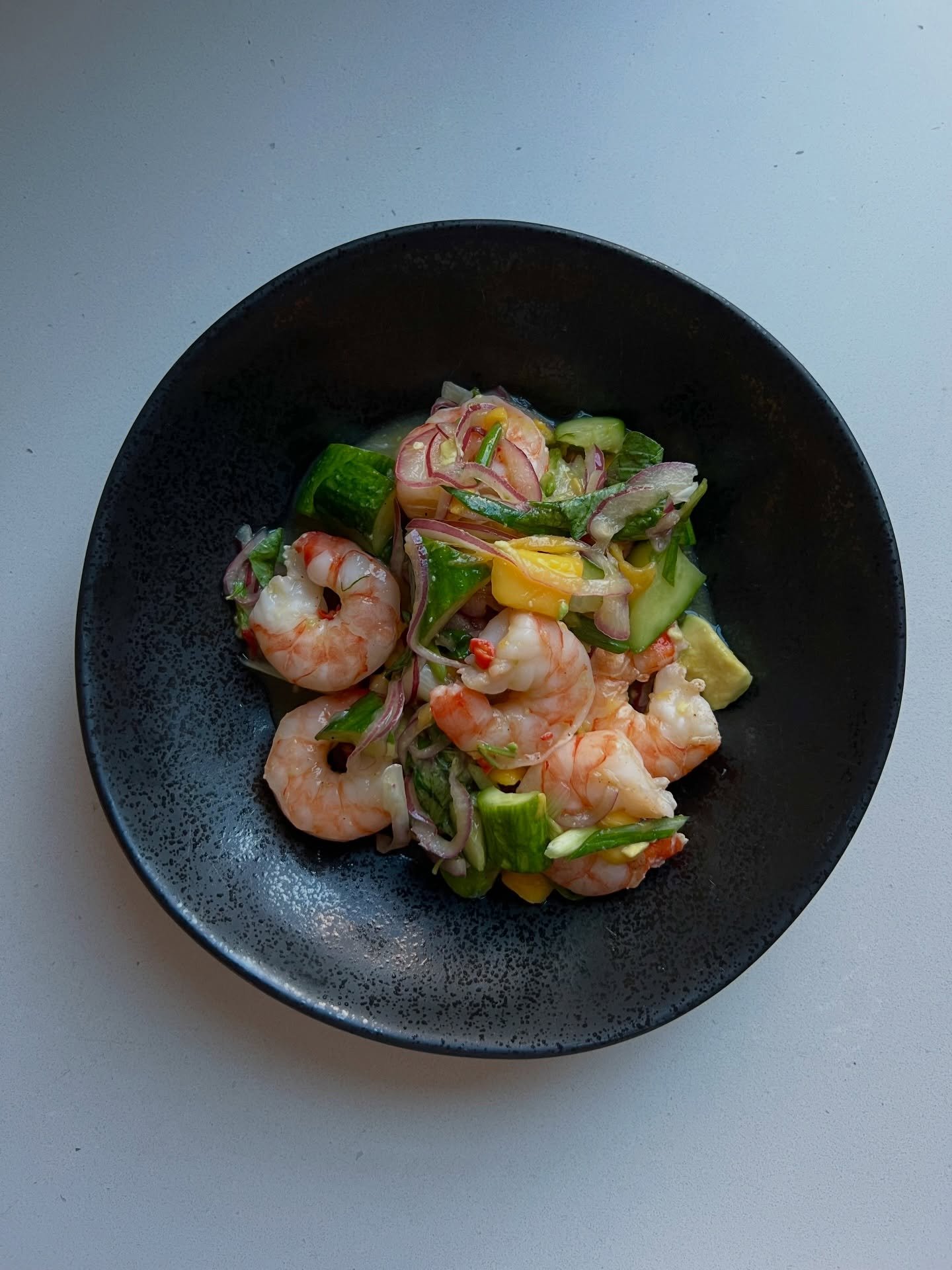 Thai Mango Prawn Salad + Sticky Rice
gluten-free, dairy-free, high-protein, fresh, vibrant, gut-supportive

a fresh, nourishing bowl built from simple whole ingredients that balance flavour and nutrition. wild-caught prawns provide highly bioavailabl