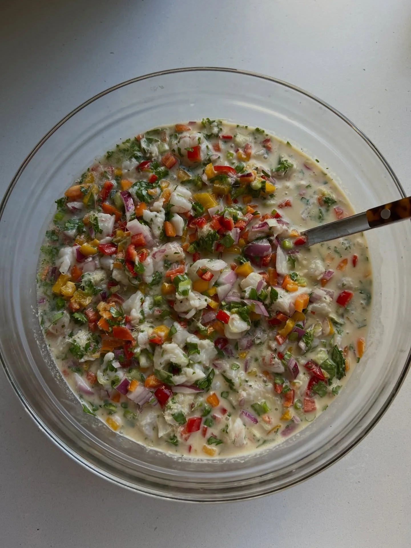 Coconut Lemongrass Prawn Ceviche
gluten-free, dairy-free, high-protein, refined sugar&ndash;free

this might be one of the best things i&rsquo;ve made in a while&hellip;
it&rsquo;s fresh, creamy, citrusy, a little spicy and tastes like something you&