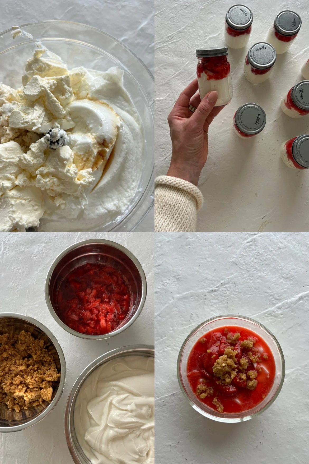 High-Protein Strawberry No-Bake Cheesecake Jars