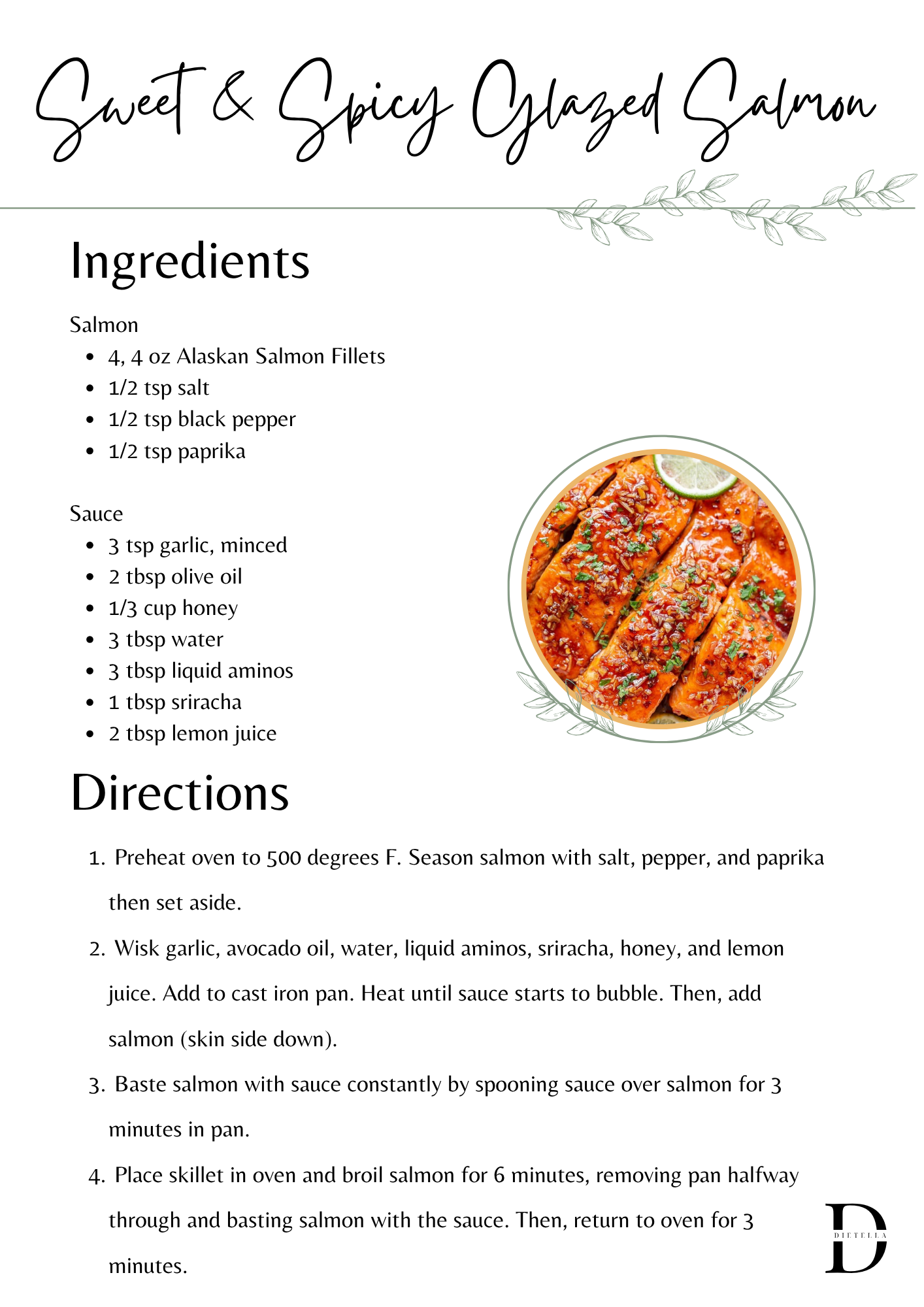 Sweet & Spicy Glazed Salmon