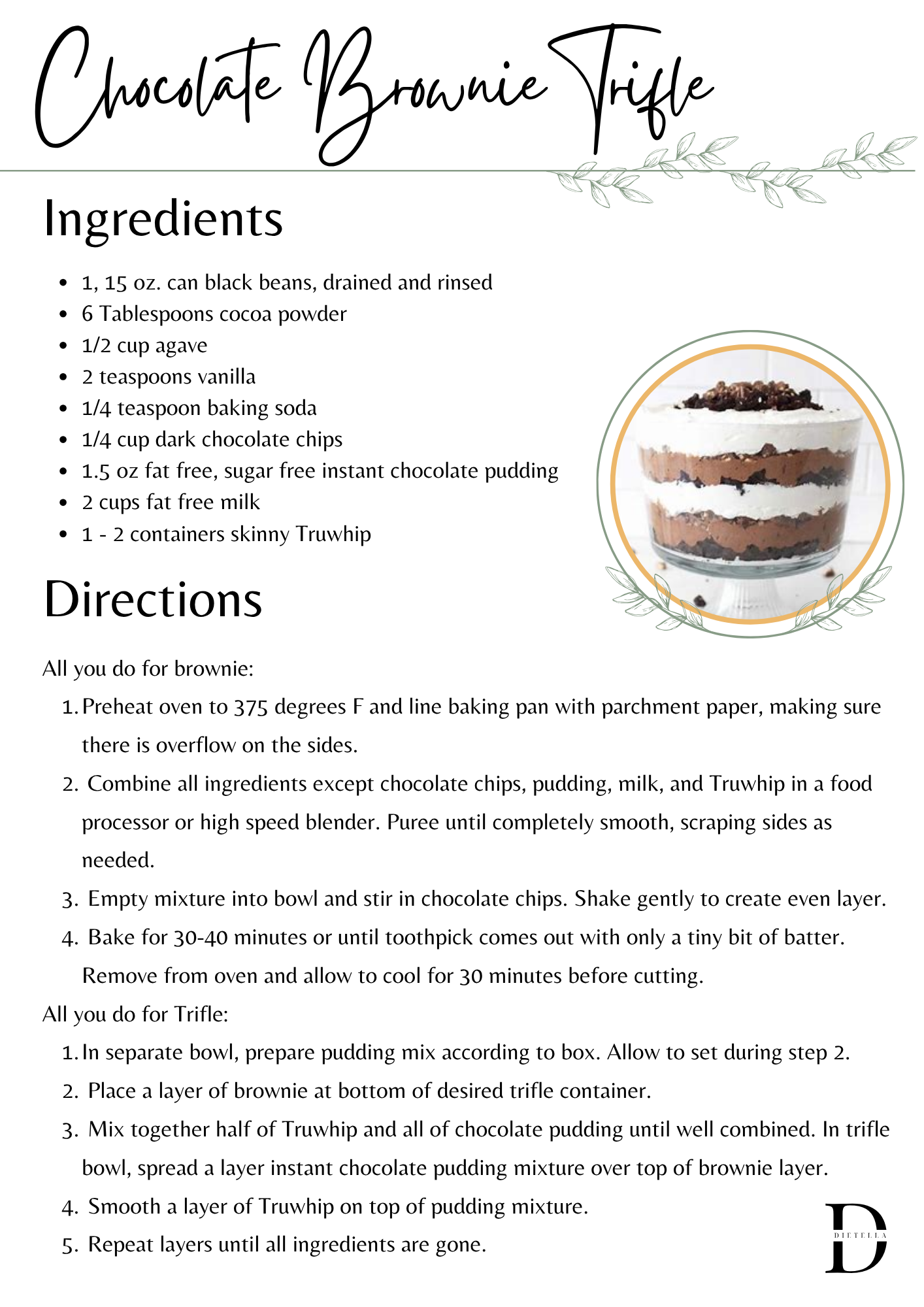 Chocolate Brownie Trifle
