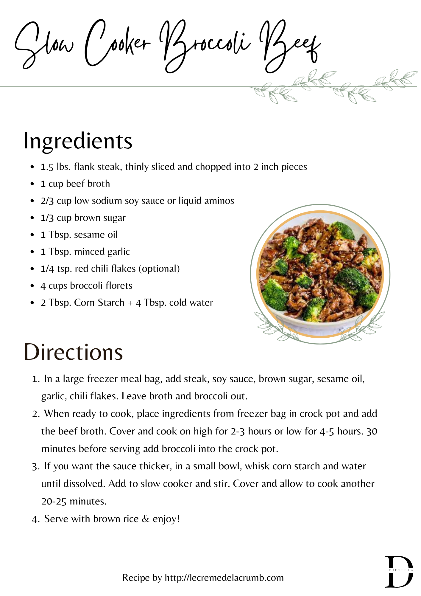 Slow Cooker Broccoli Beef