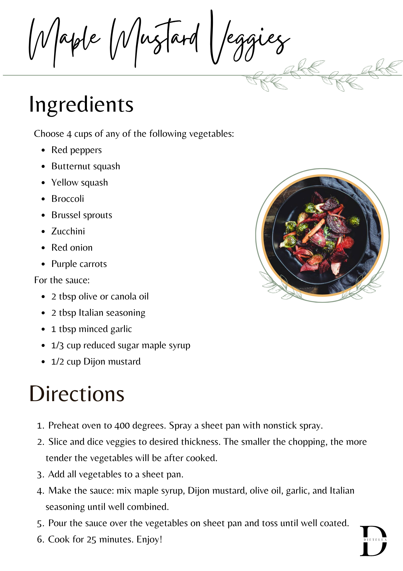 Maple Mustard Veggies