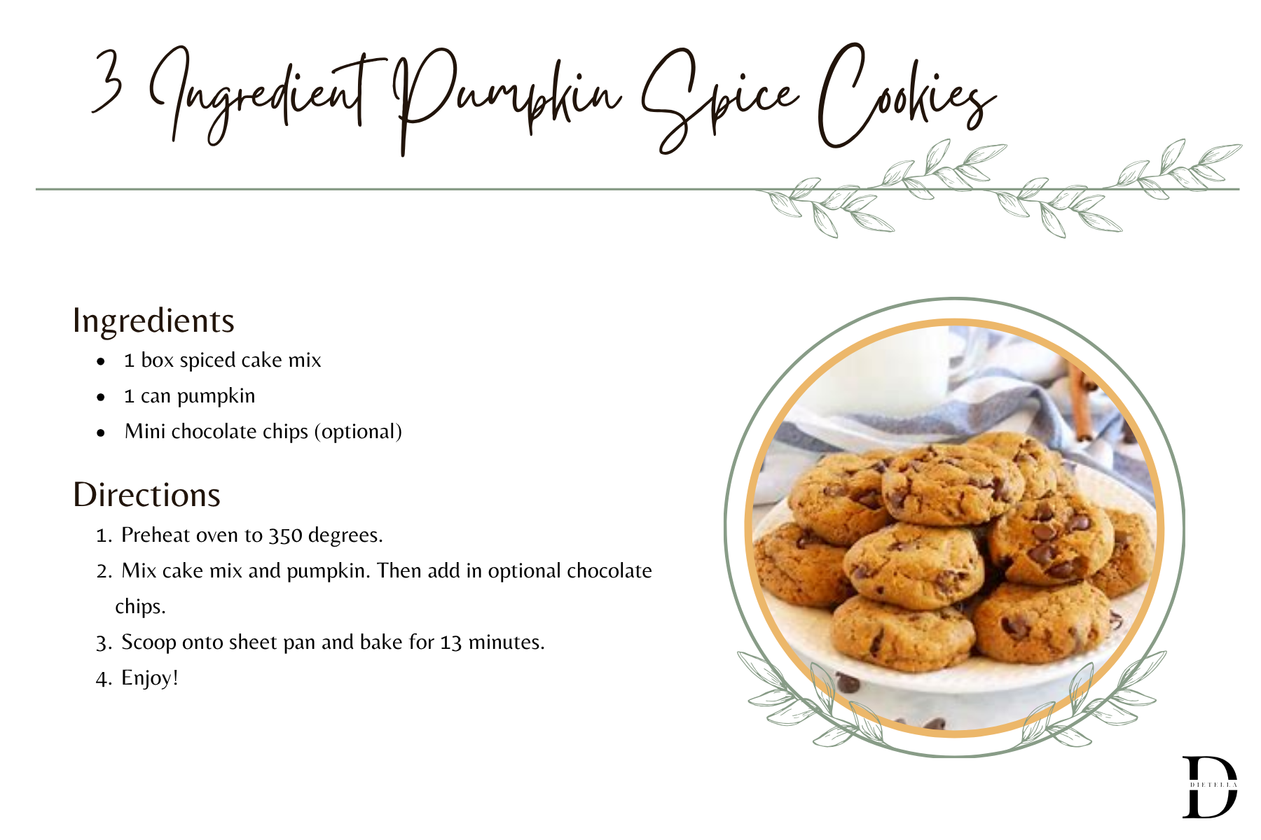 Easy Dessert Recipe 3 Ingredient Pumpkin Spice Cookies.png