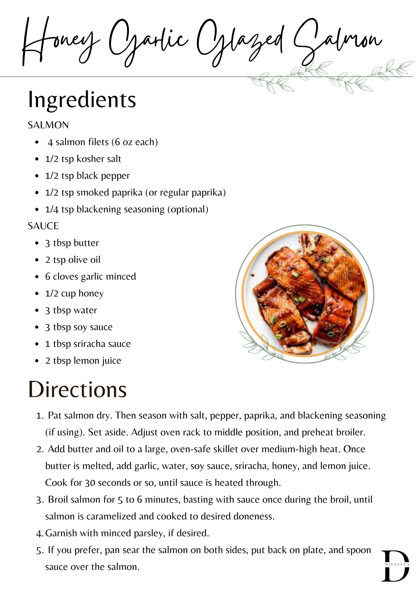 Honey Garlic Glazed Salmon