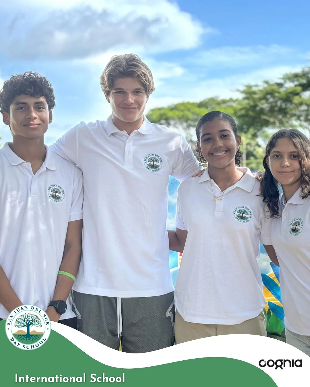 📣Meet our new High School Student Leadership Team!

-Nicoletta Caprotti Rocha
🌿Sustainability Leader

-Nick Mor&aacute;n Pastrano
🏆Sports Leader

-Debora Portobanco Su&aacute;rez
🎓School Co-president

-Samuel Robert Menitoff
🎓School Co-president