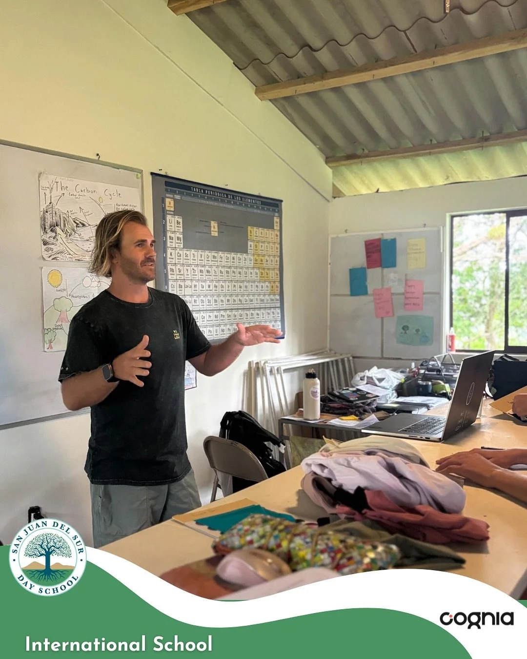 Thank you, Ben Powlesland from @westaylost, for joining our High School College &amp; Career class! Your story about entrepreneurship, resilience, and finding your own path in Nicaragua truly inspired our students.💡👏🏻

#SJDSDaySchool #careertalks 
