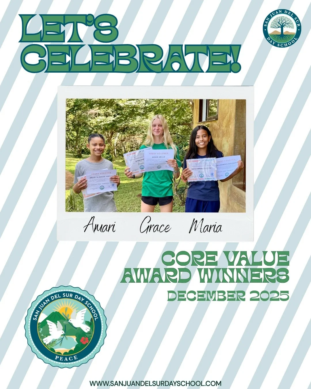 Celebrating Our Core Value of the Month: Peace
This month, we celebrate students who stand out for living our core value of peace. Their actions reflect compassion, empathy, and inclusion, along with a calm and respectful presence in every interactio