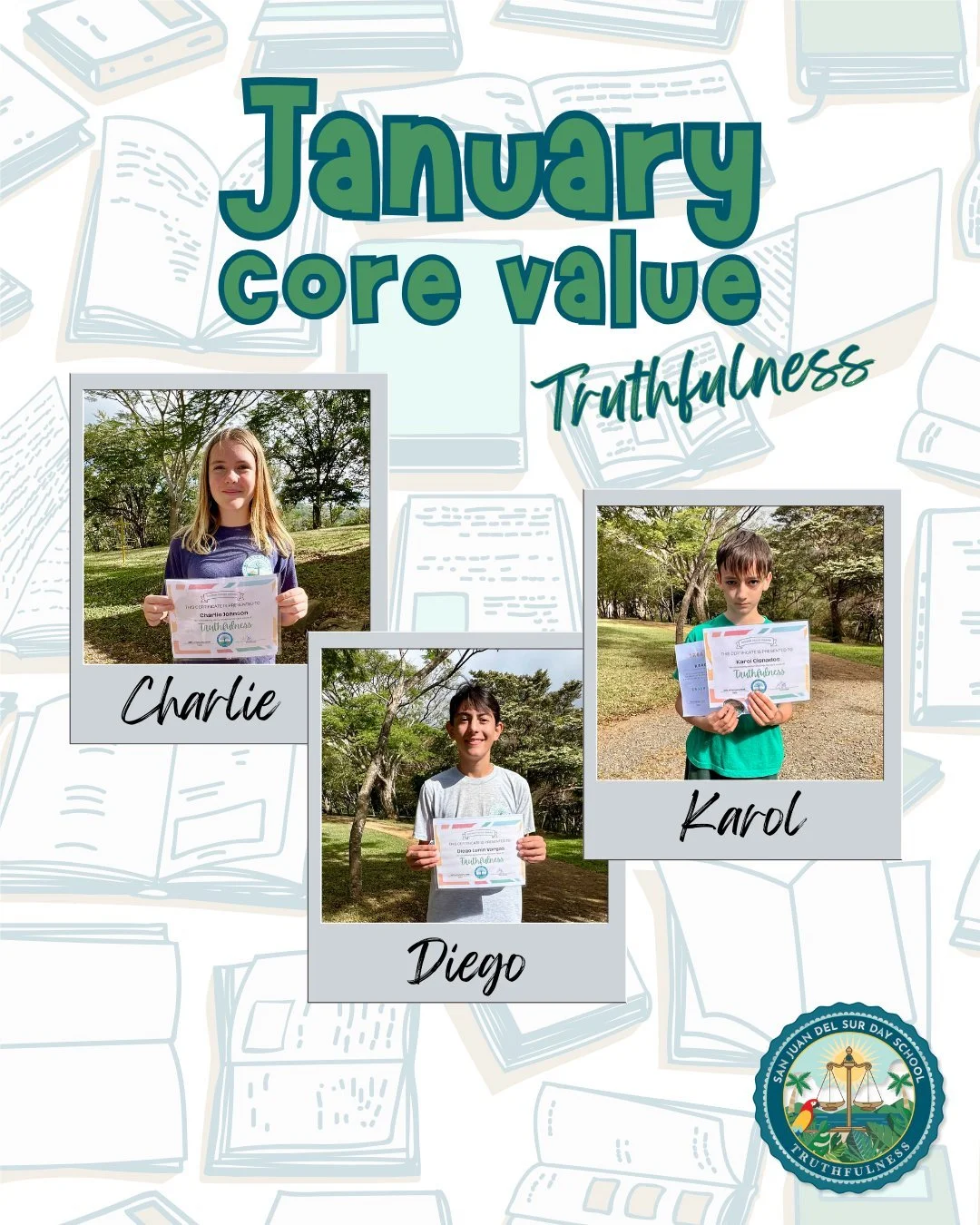 Celebrating Our Core Value of the Month: Truthfulness
This month, we recognize students who exemplify truthfulness through honesty, patience, and respect. Their actions help build trust, encourage cooperation, and foster calm, positive relationships 