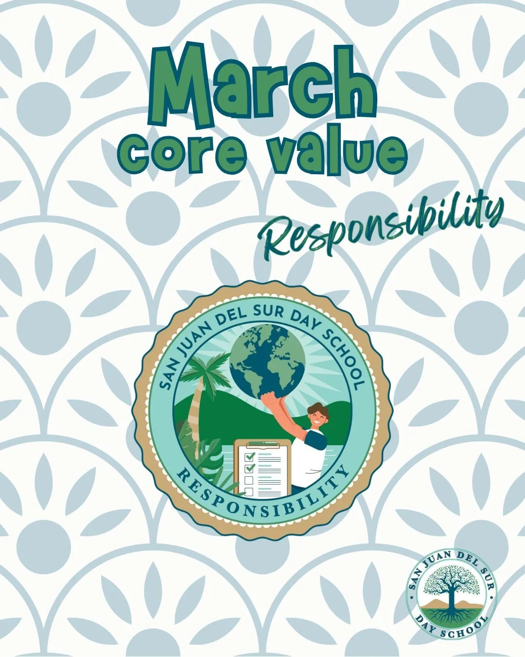 This month, we focus on our core value of Responsibility by being reliable, staying organized, and taking ownership of our actions. Through organization, initiative, independence, discipline, and determination, we develop the skills and mindset neede