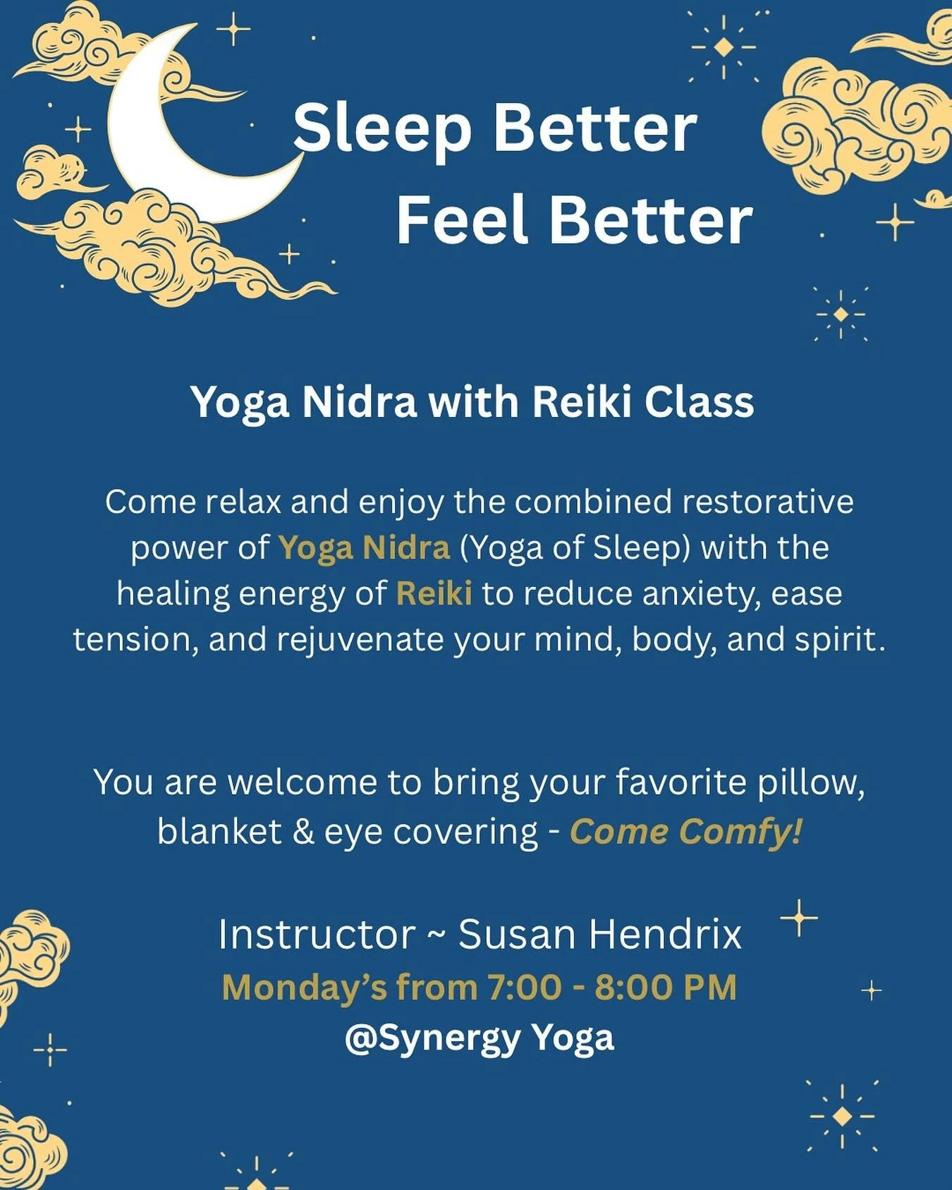 Yoga Nidra Nurturance Mondays 7pm