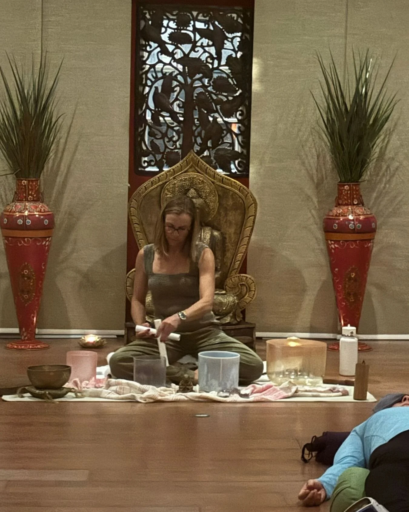 Lisa is back for her beautiful and healing sound bath. Wednesday 10/22 7-8pm Dress cozy and comfortable!