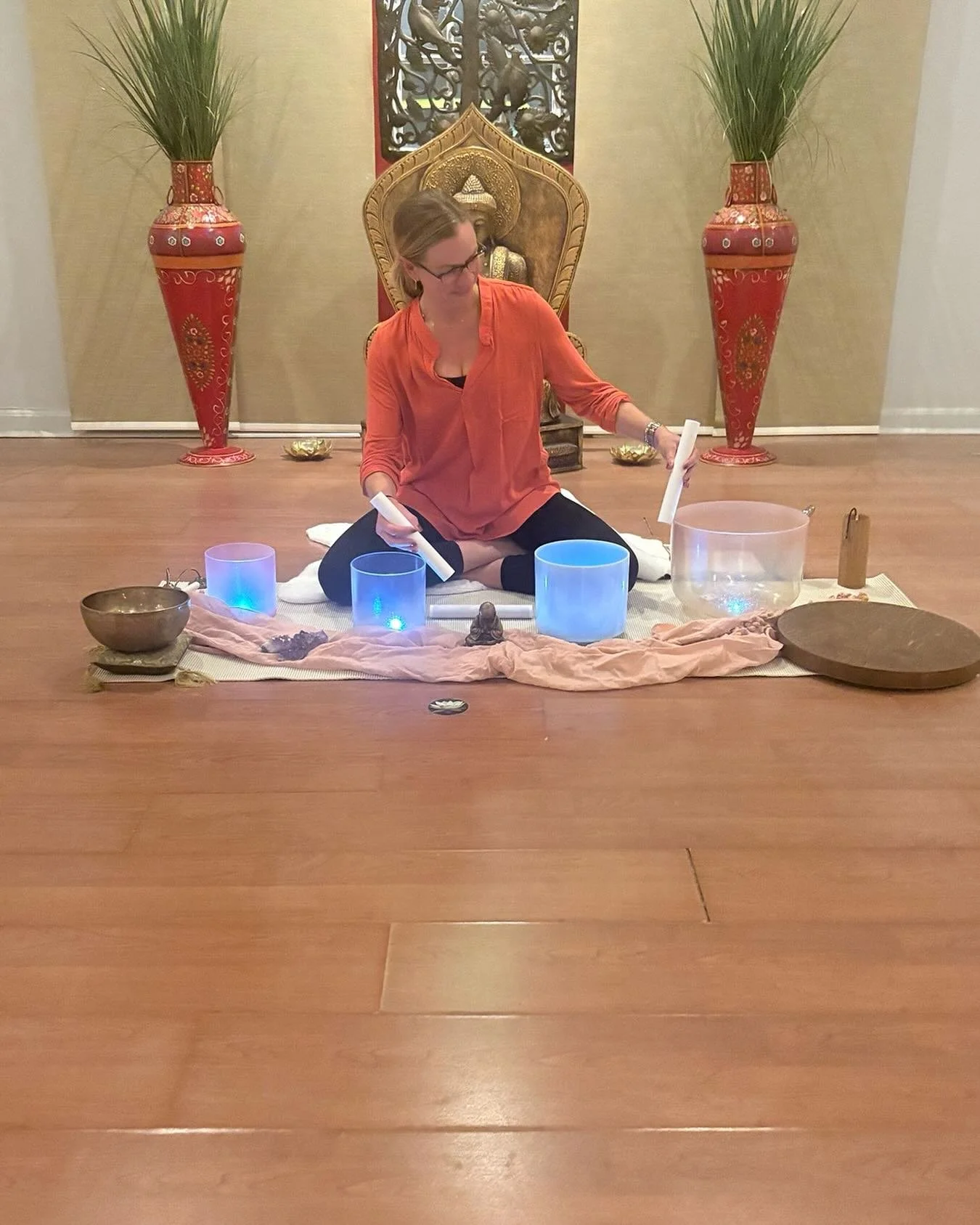 Let go of tension, resistance and stress and bathe in healing sound with Lisa tonight 7-8 pm, dress cozy:)