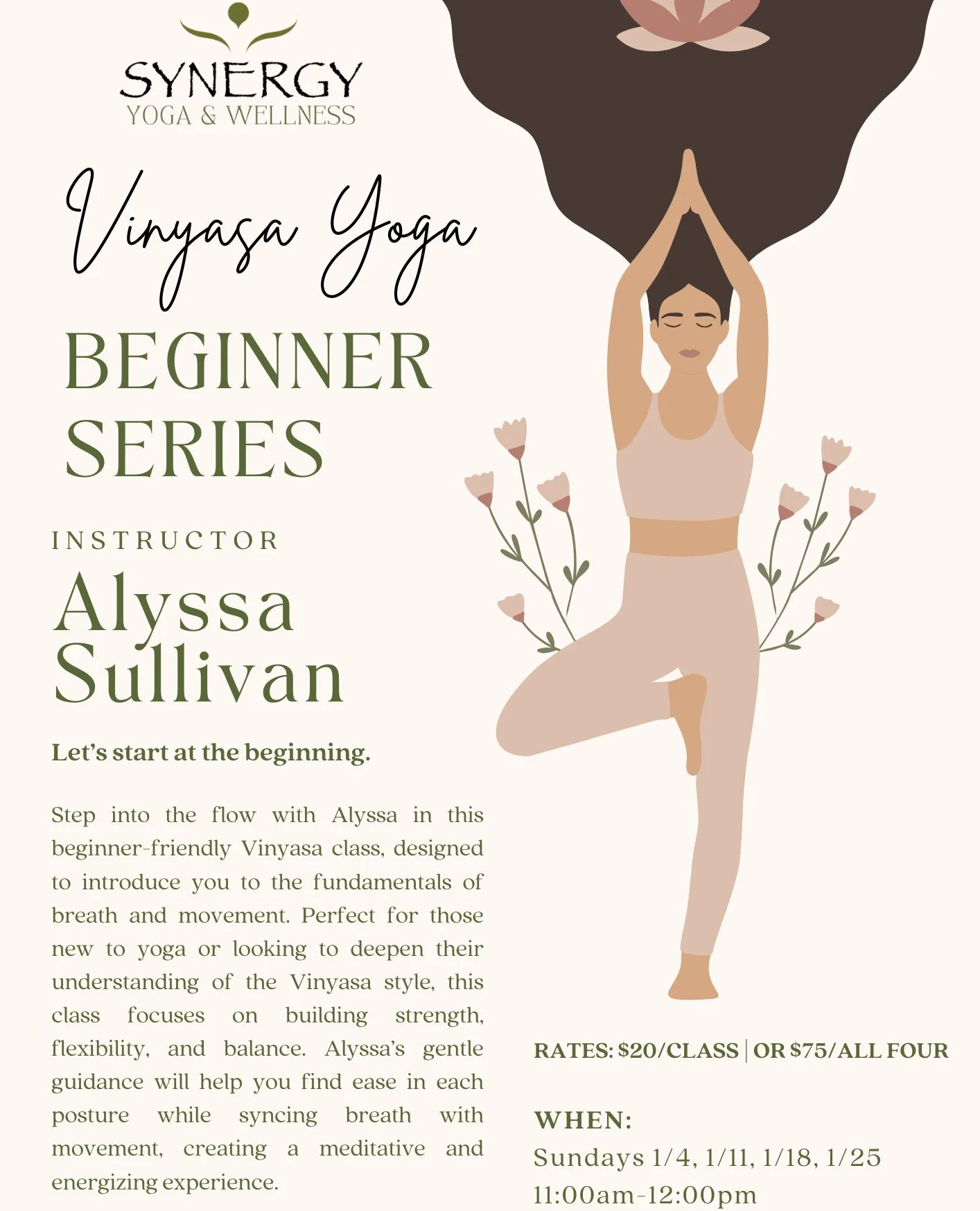 Let&rsquo;s start at the beginning.⁠
This beginner-friendly Vinyasa series is designed to introduce the foundations of breath and movement in a supportive, approachable way.⁠
⁠
Perfect for those new to yoga or anyone looking to reconnect with the bas