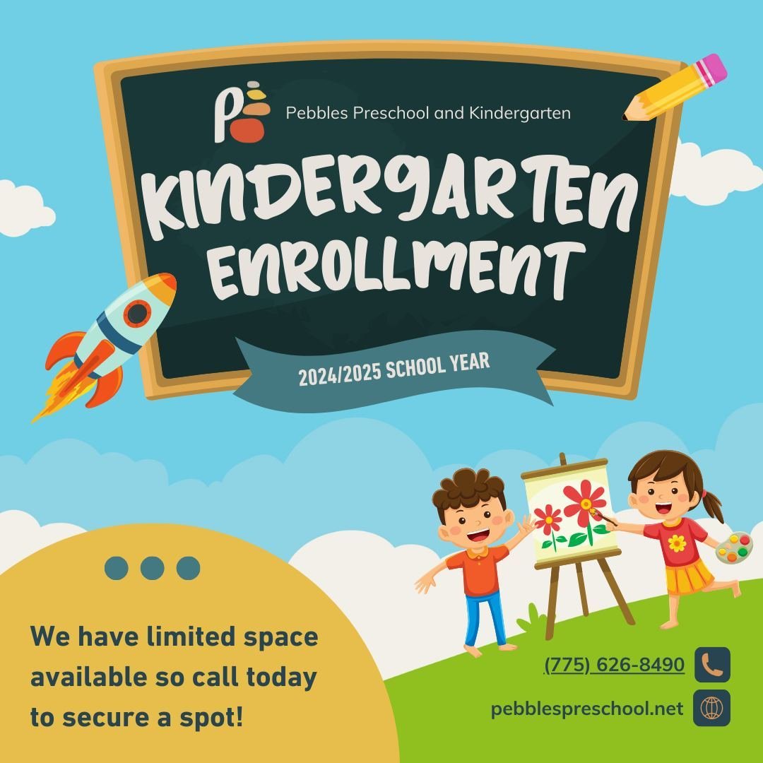 We have limited space available so call today! 🚀

#kkindergarten #kindergartenenrollment #enrolltoday #kinderenrollment #kindergartenclass #pebblespreschoolandkindergarten #pebblespreschool #pebbleskindergarten