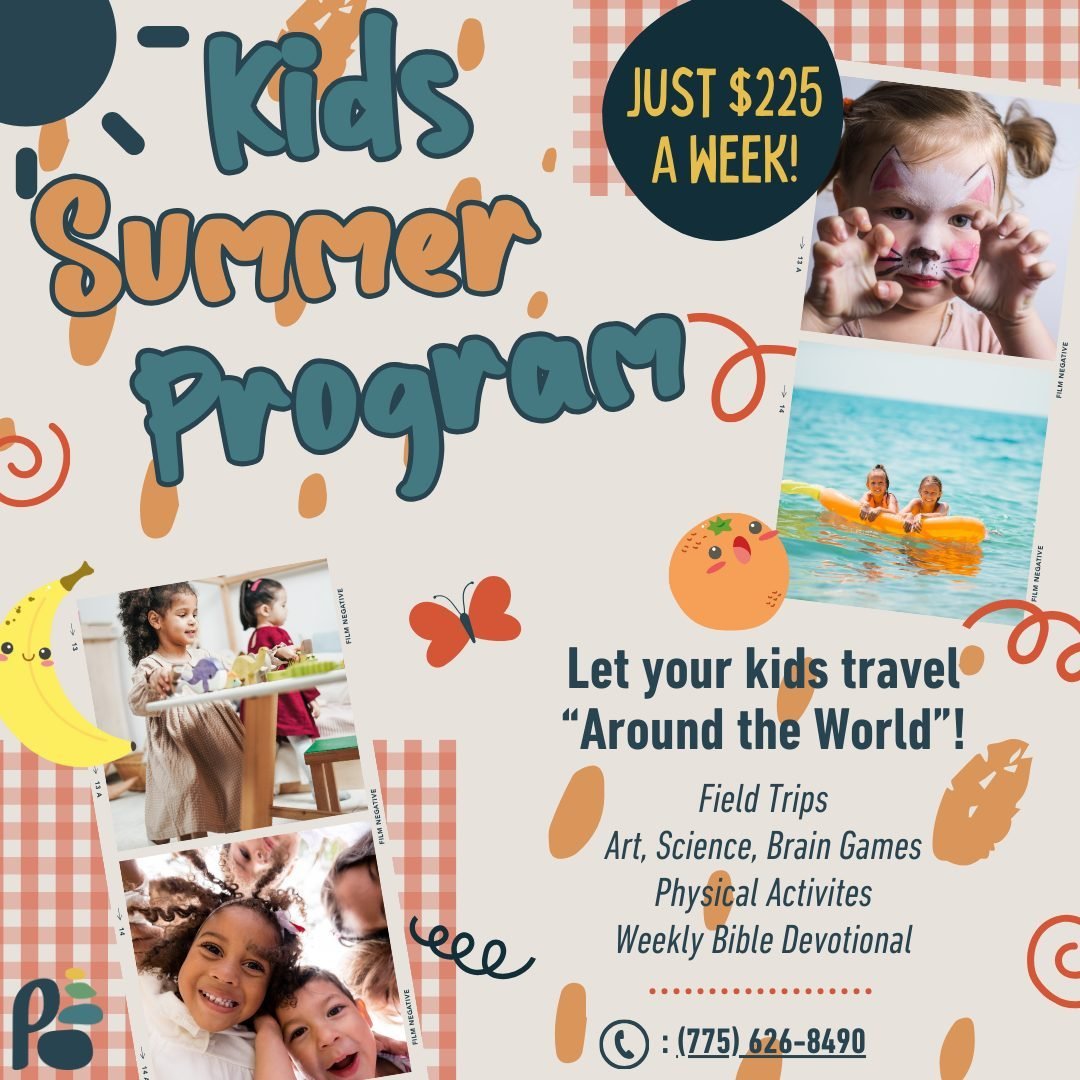 Enroll your elementary aged child anytime during our office hours! ☀️🎨

Available for students Kinder-5th. 

#summerprogram #fieldtrips #art #science #braingames #physicalactivities #weeeklybibledevotional #calltoday #kinder #fifth #pebblespreschool