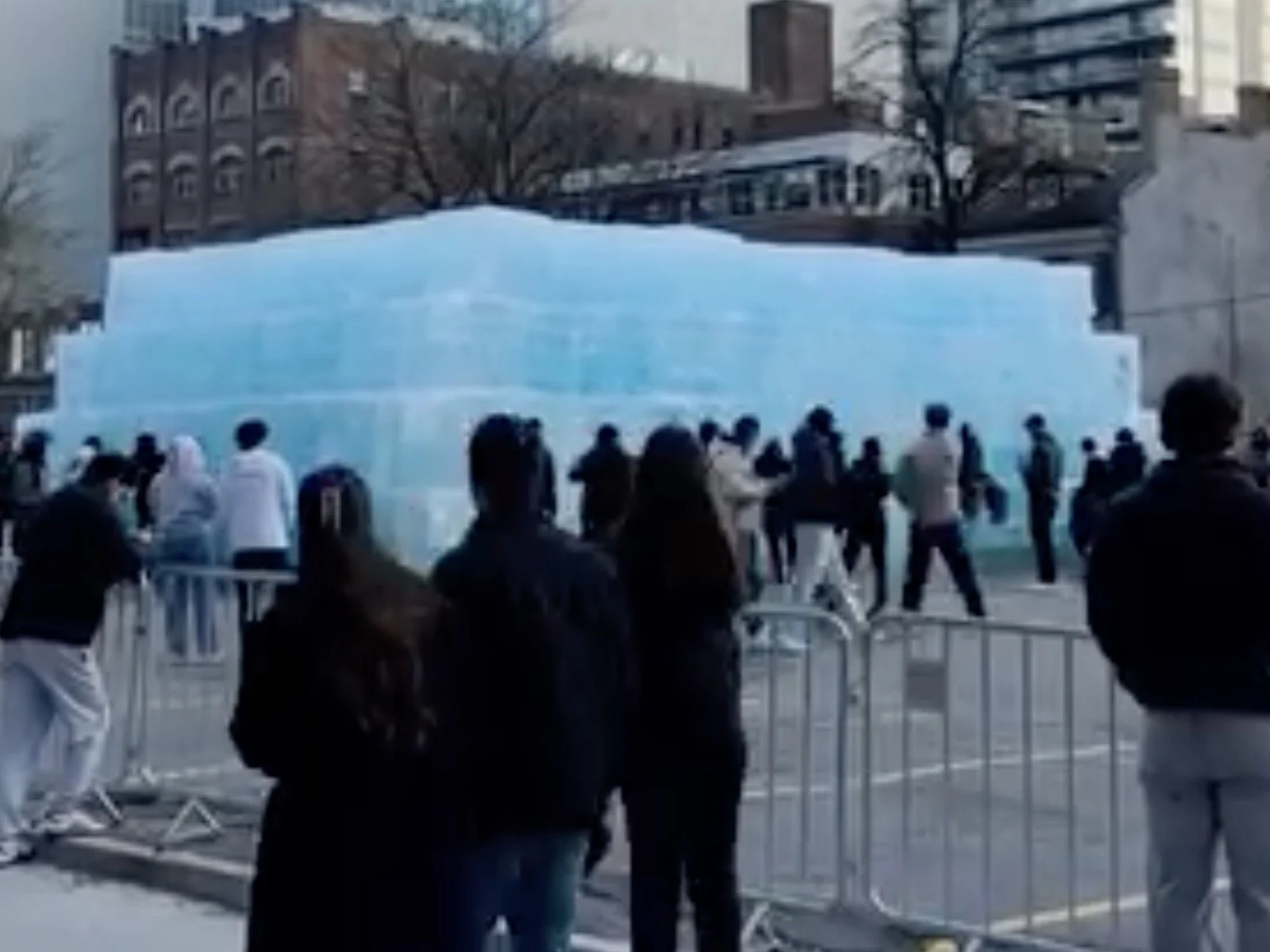 Drake: Here’s a look at the massive ICEMAN ice structure in Toronto right now