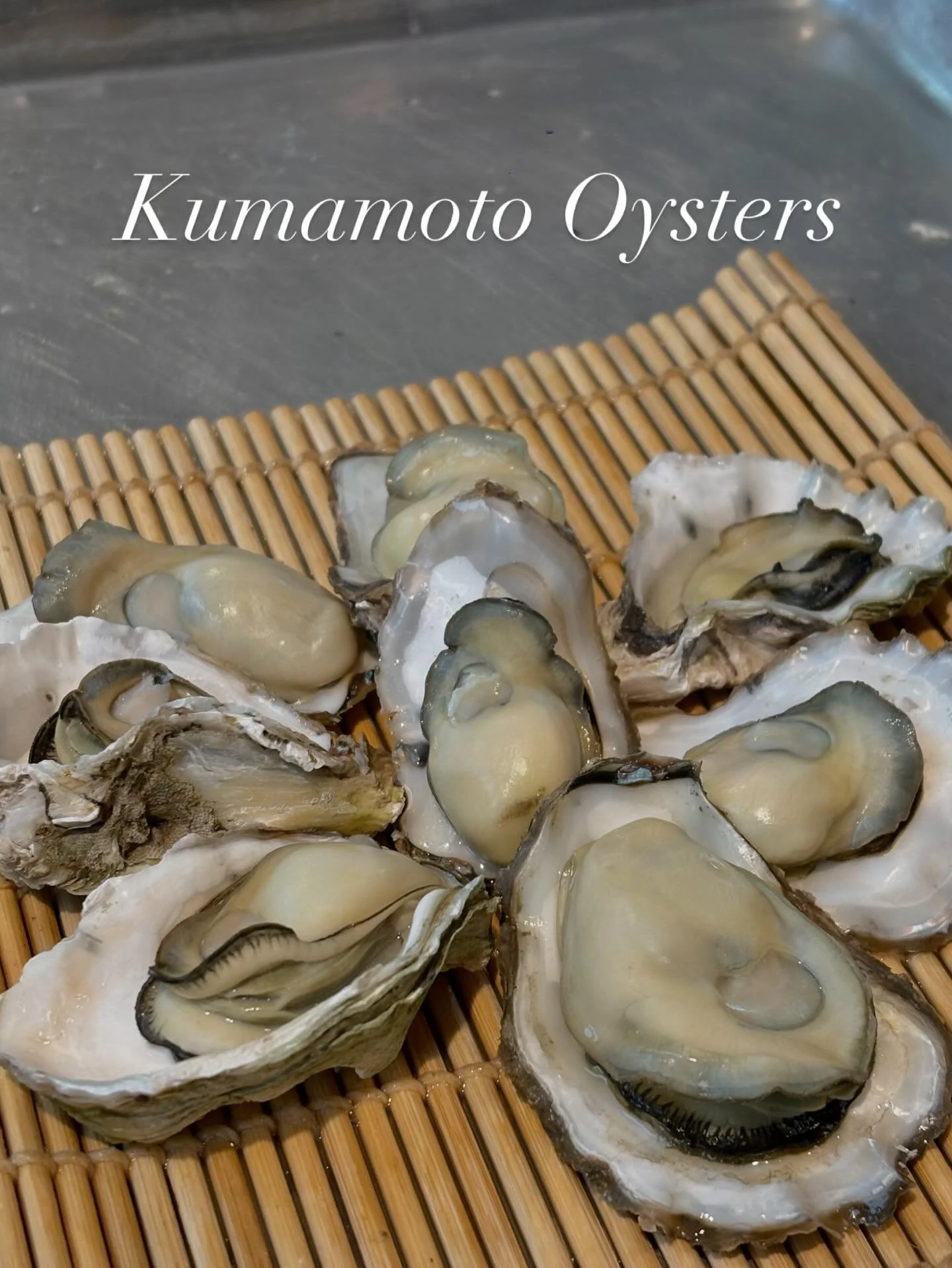 This weekend&rsquo;s special is Kumamoto Oysters! 🦪 

Also known as &ldquo;Kumies&rdquo; these oysters have plump, succulent meat with a creamy buttery taste and unique sweet finish. Yum! 

Head over to  OpenTable to book your seats! Few seats left 