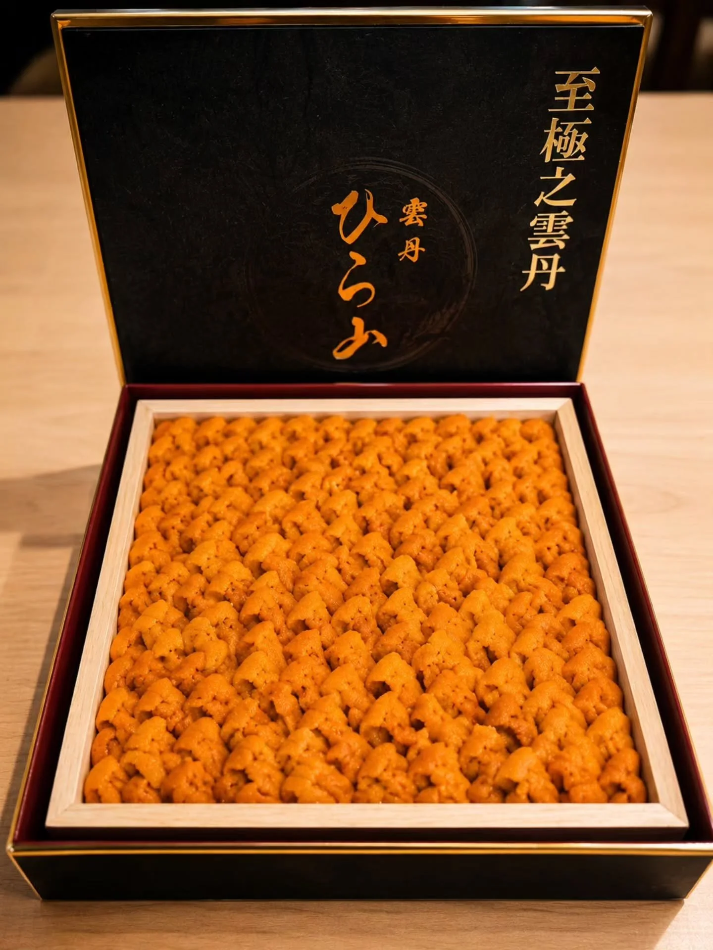 Premium Hirayama Uni
Naturally harvested and free from preservatives.
Delicate sweetness, pure ocean flavor, and exceptional freshness.

Available for a limited time. 🍣✨