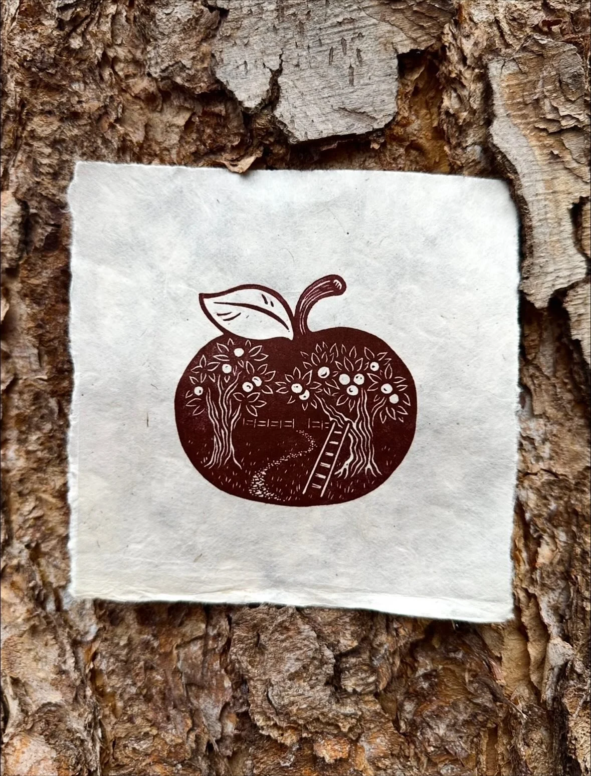 picked 
🍎

#reliefprintmaking #linocut