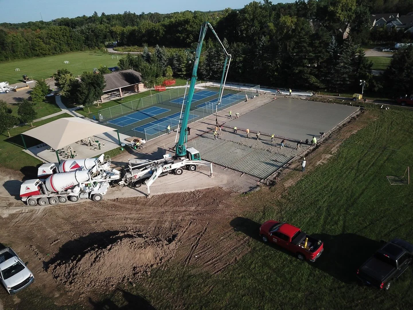 T&amp;M taking care of business with another pickleball court for Novi!