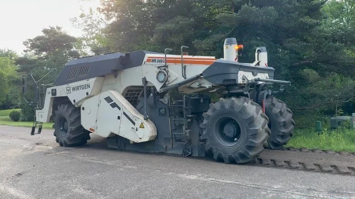 Smooth roads ahead! Pulverizing machine working magic. #pulverizermachine #asphaltpaving #asphalt #construction #constructionlife