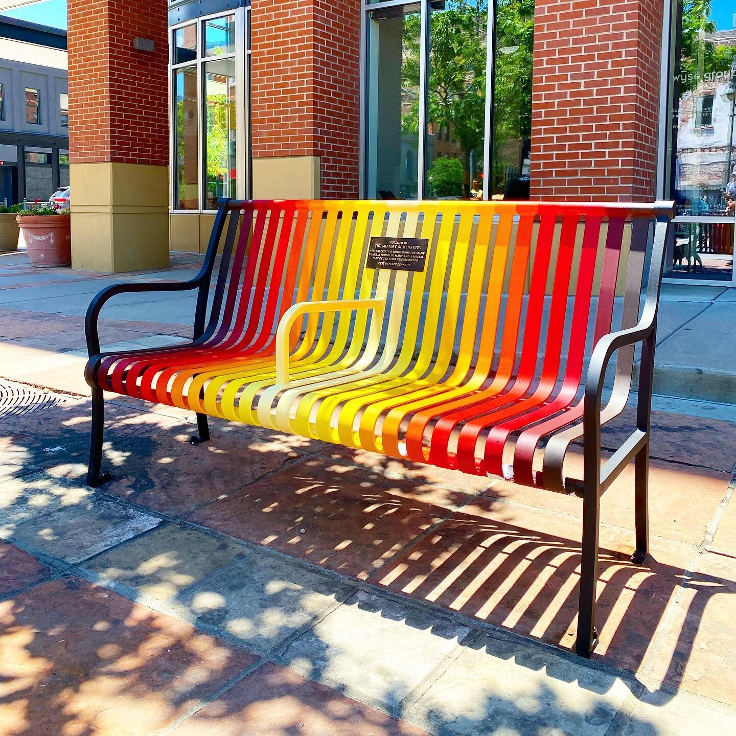 We were given the opportunity by @lododenver and @5280customframing to memorialize this bench for a man who slept on this bench for many years. This sparked the idea to revitalize all the benches we&rsquo;ve painted for the past 8 years. More to come
